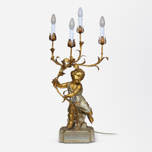 Load image into Gallery viewer, Late 19th Century, Italian, Gilded Candelabra with Putti