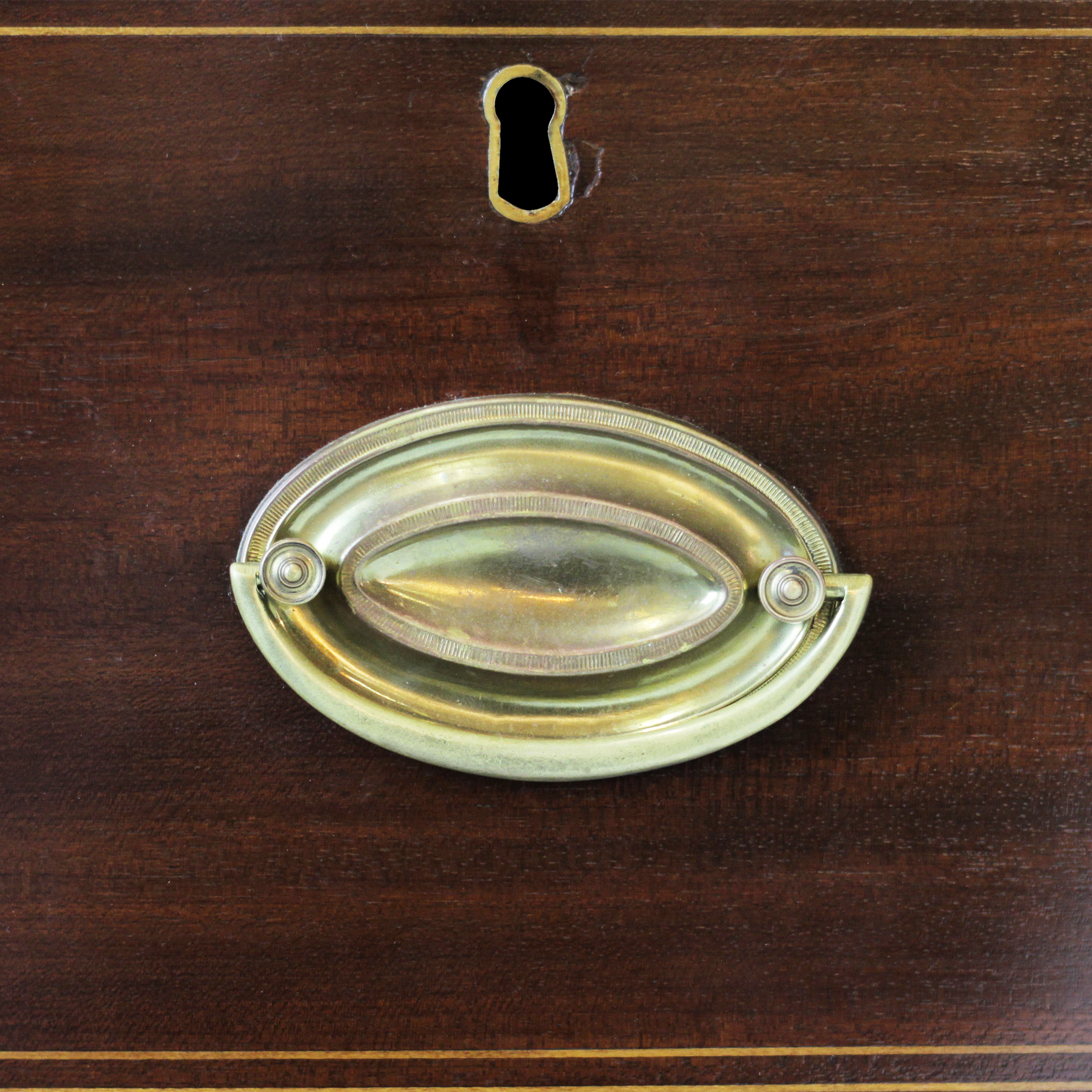 Presse à lin en acajou incrusté George III