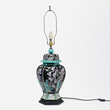 Load image into Gallery viewer, 19th Century Japanese Famille Noire Table Lamp