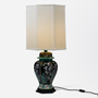 19th Century Japanese Famille Noire Table Lamp
