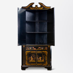 Pair of 20th Century Chinoiserie Corner Cabinets