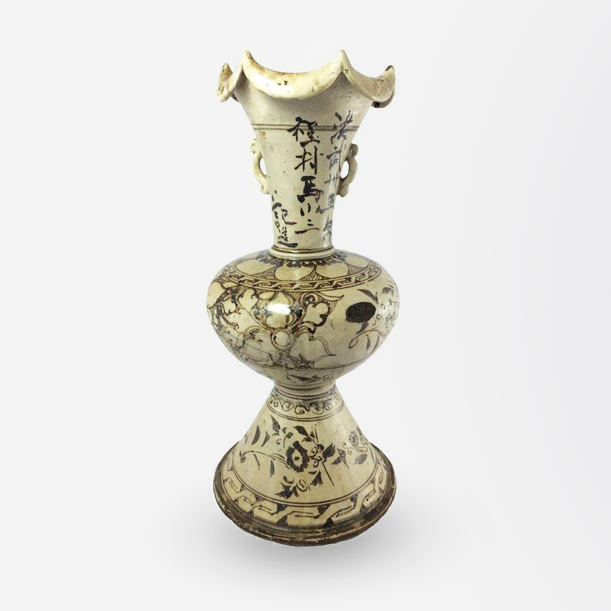 Chinese Yuan Dynasty Cizhou Temple Vase