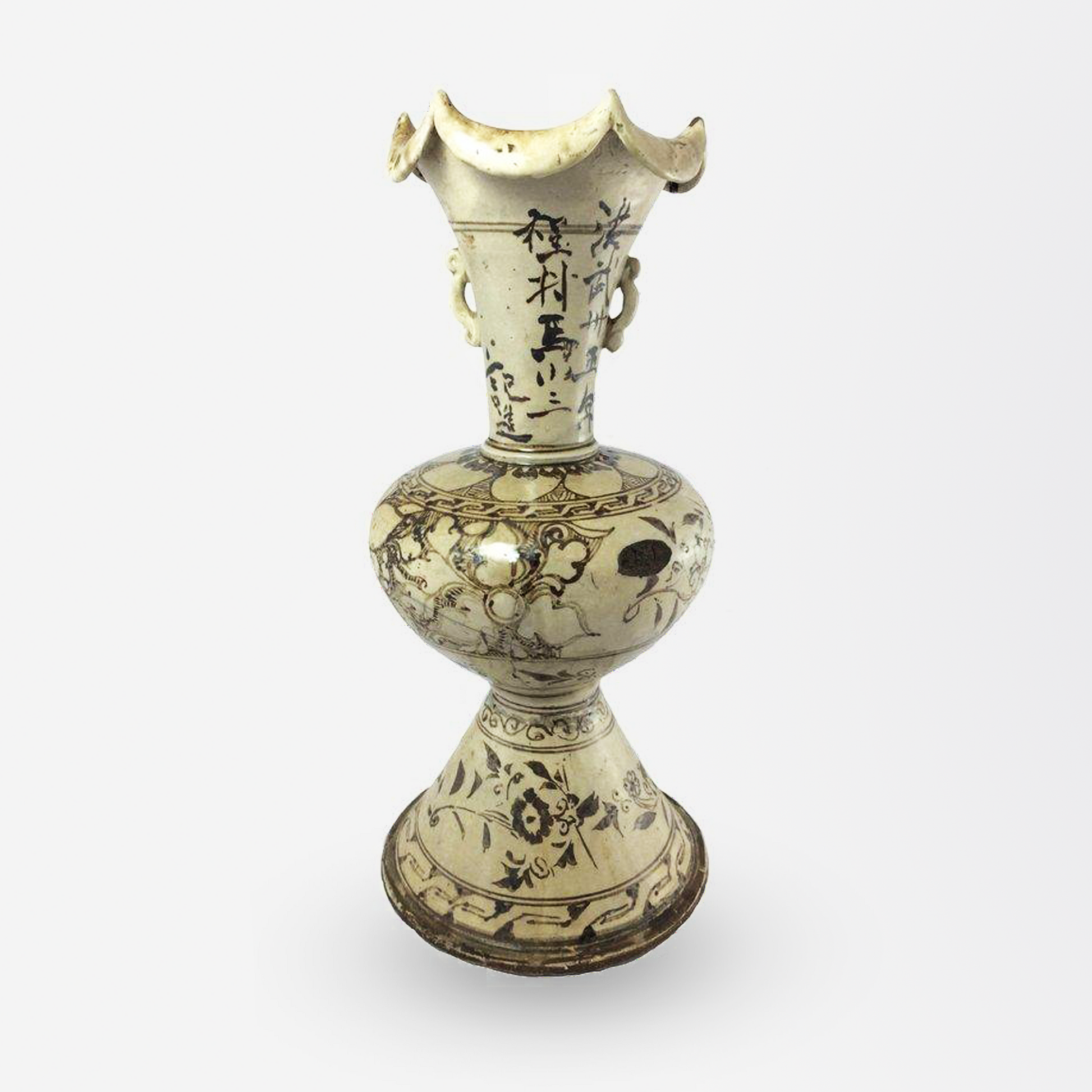 Chinese Yuan Dynasty Cizhou Temple Vase