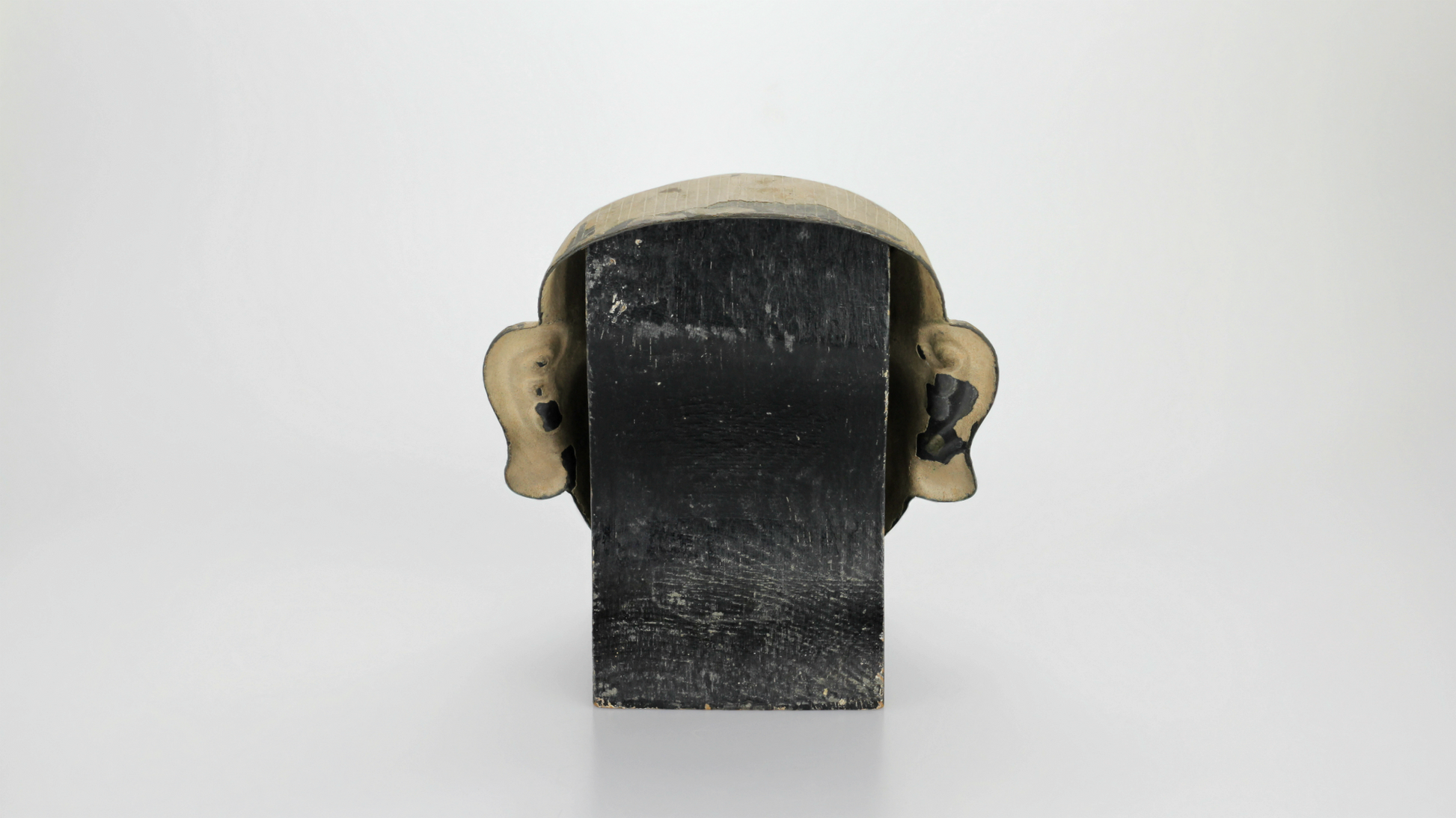 Decorative Bronze Chinese Mask with Stand - The Antique Guild