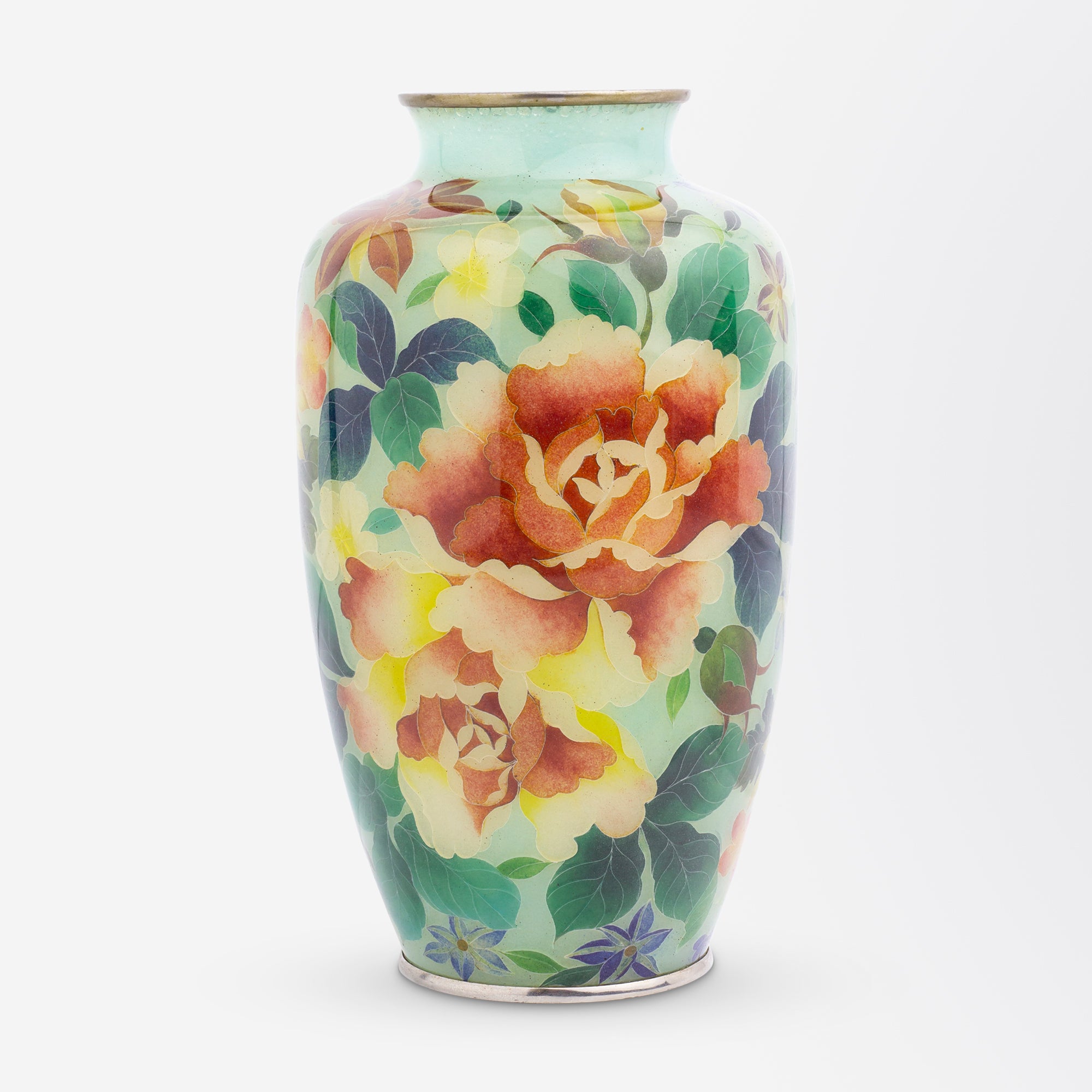 Japanese Plique-a-Jour Cloisonne Vase