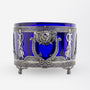 French Empire, Cobalt Glass and Silver Centrepiece