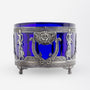 French Empire, Cobalt Glass and Silver Centrepiece