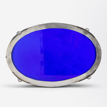 Load image into Gallery viewer, French Empire, Cobalt Glass and Silver Centrepiece