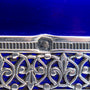 French Empire, Cobalt Glass and Silver Centrepiece