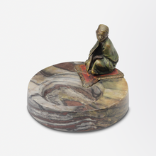 Load image into Gallery viewer, Austrian Cold Painted Bronze and Marble Ashtray/Trinket Dish