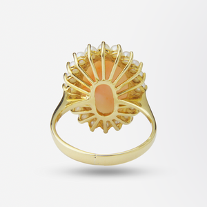 An 18kt Yellow Gold, Coral and Pearl Suite