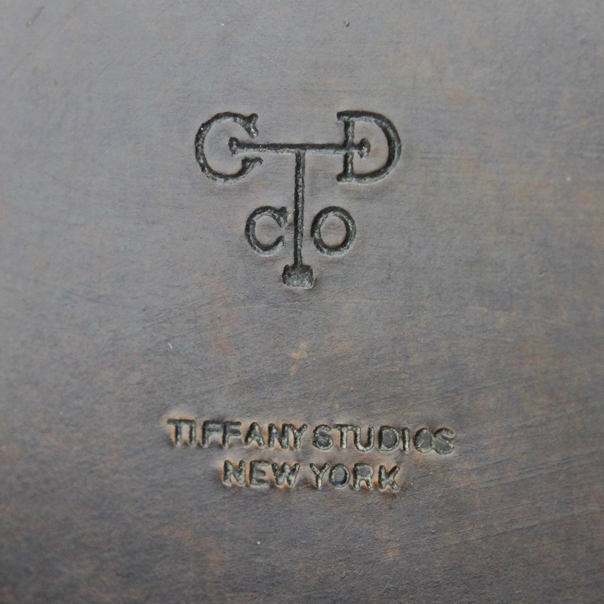 Tiffany Studios Bronze & Glass CandlesticksTiffany Studios Bronze & Glass Candlesticks