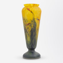 Load image into Gallery viewer, French Art Nouveau Glass Vase Attributed to Daum, Signed Mado Nancy