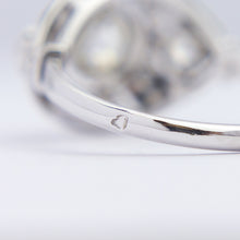Load image into Gallery viewer, French Art Deco Platinum Ring with Old Cut Diamonds