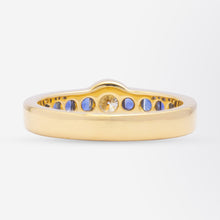 Load image into Gallery viewer, 18kt Yellow Gold, Diamond &amp; Ceylon Sapphire Ring