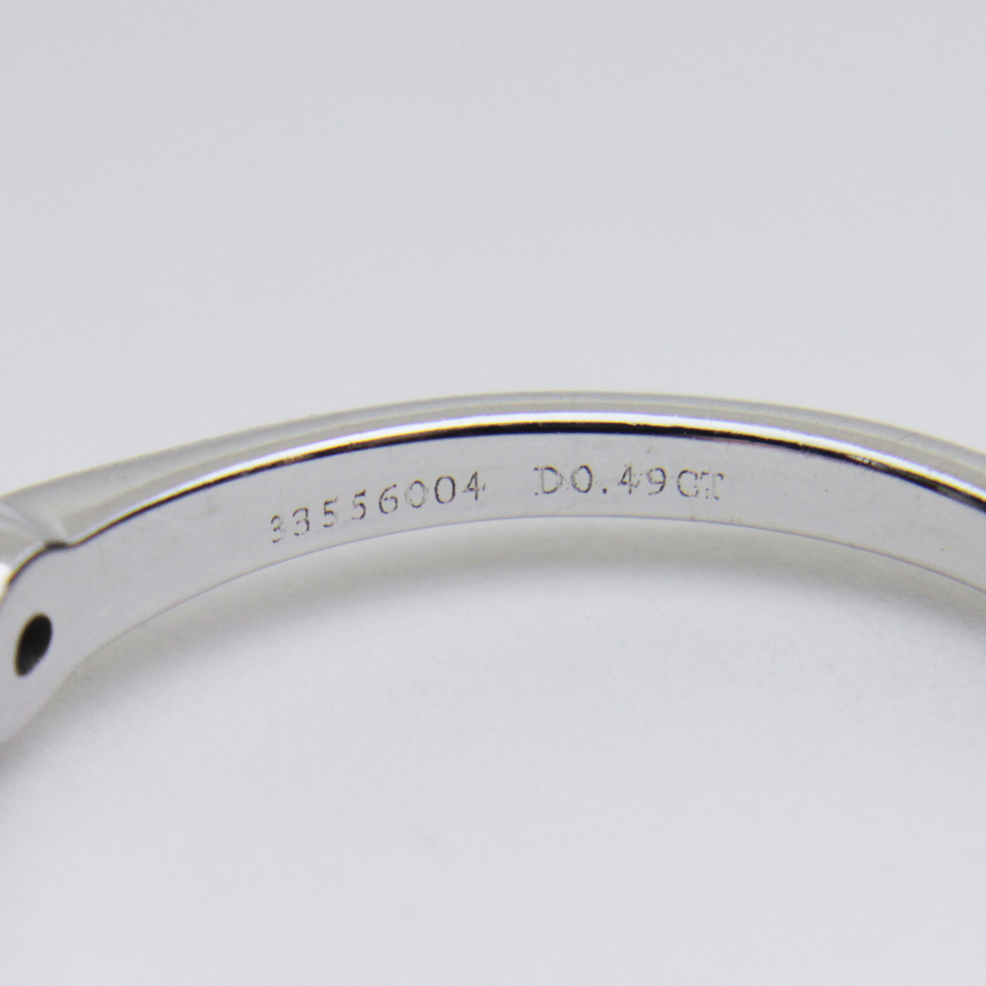 Platinum and Solitaire Diamond Ring by Tiffany and Company