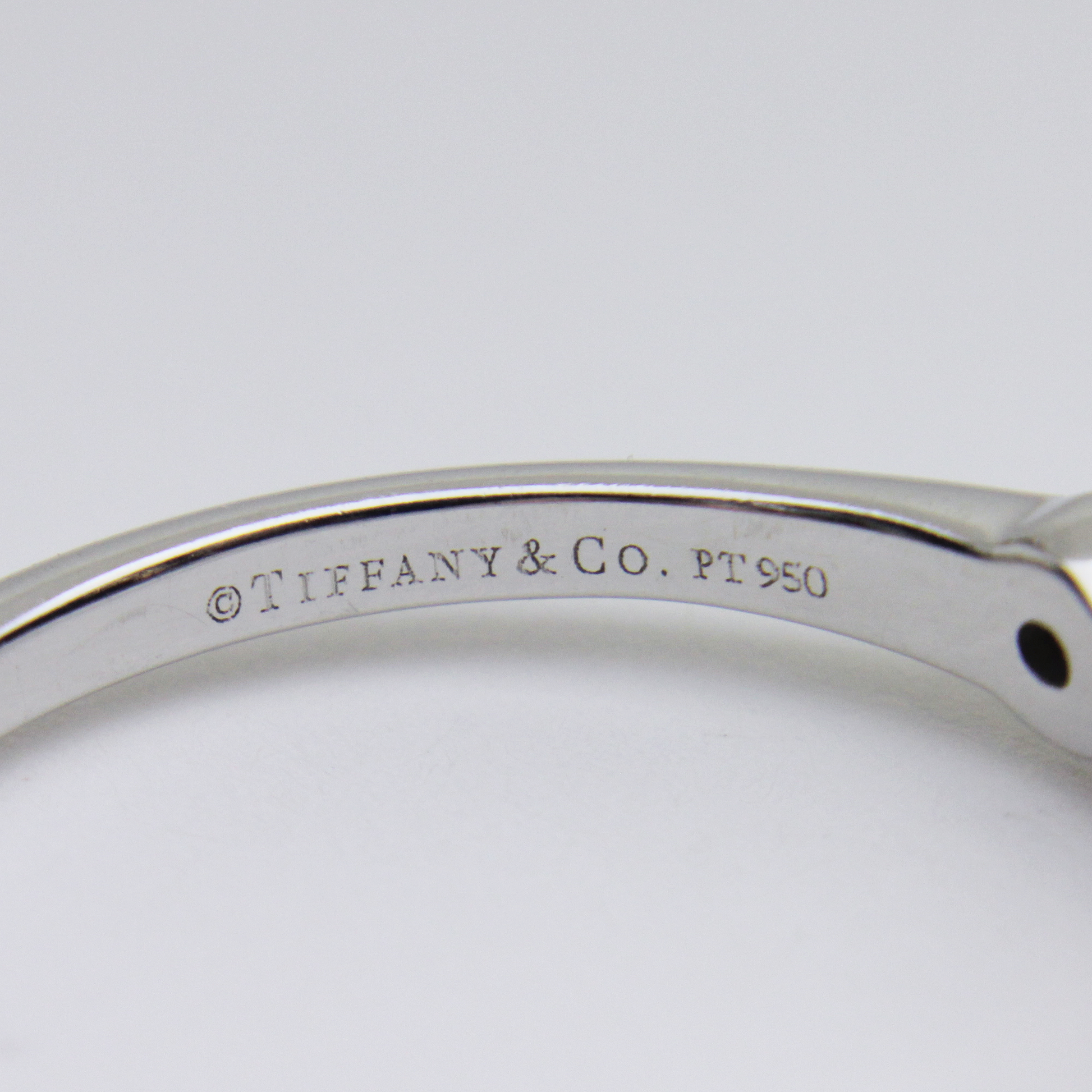 Platinum and Solitaire Diamond Ring by Tiffany and Company