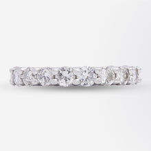 Load image into Gallery viewer, Eternity Band in 18kt White Gold &amp; 2.50ct of Diamonds