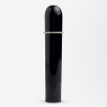 Load image into Gallery viewer, French, Cigar Shaped Onyx Desk Seal with Diamond Collar &amp; Morocco Leather Case