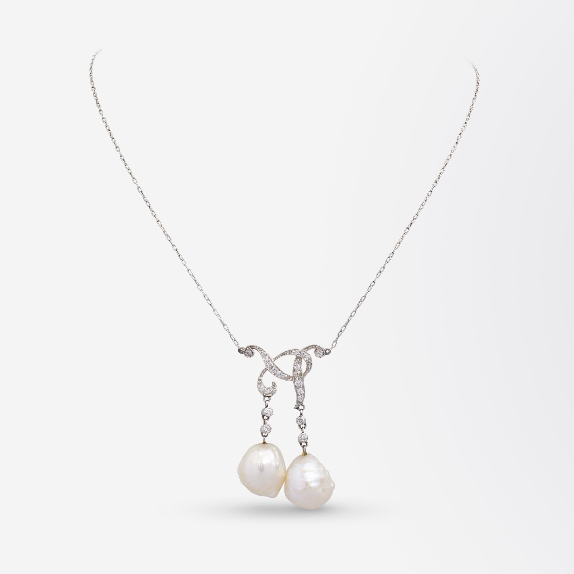 Tiffany & Co. - Platinum Diamond and Pearl Necklace