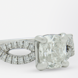 Platinum and Diamond Engagement Ring and Wedder