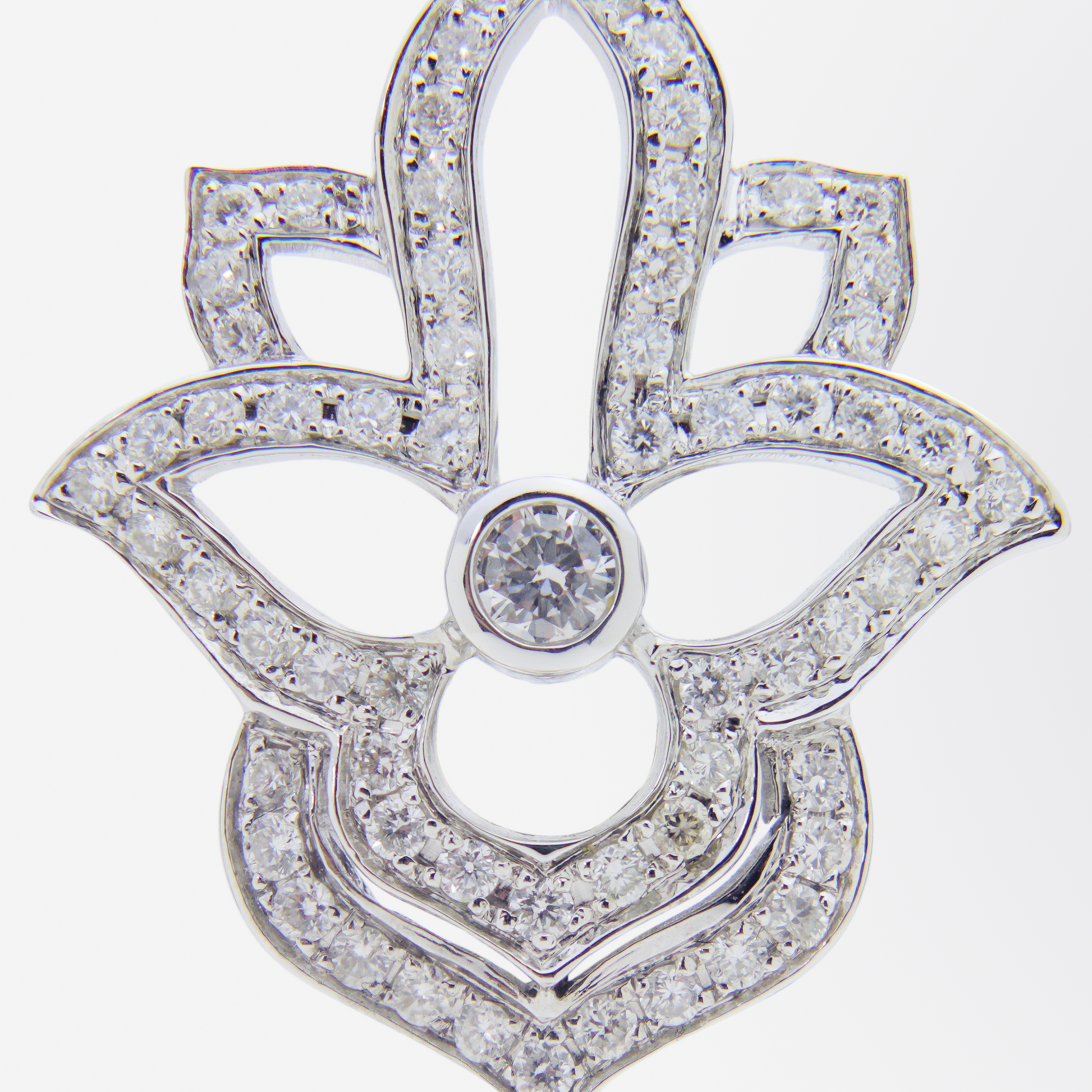 18kt White Gold, Diamond, and South Sea Pearl Earrings