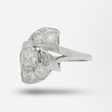 Load image into Gallery viewer, Late Art Deco, 14kt White Gold and Diamond Ring