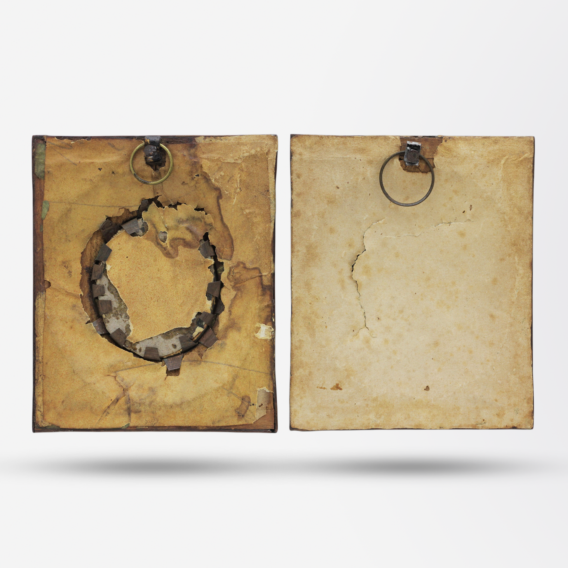 Pair of Cropped Miniature Portraits Circa 1800