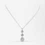Edwardian, Platinum & Old European Cut Diamond Lavalier Necklace
