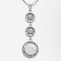 Edwardian, Platinum & Old European Cut Diamond Lavalier Necklace