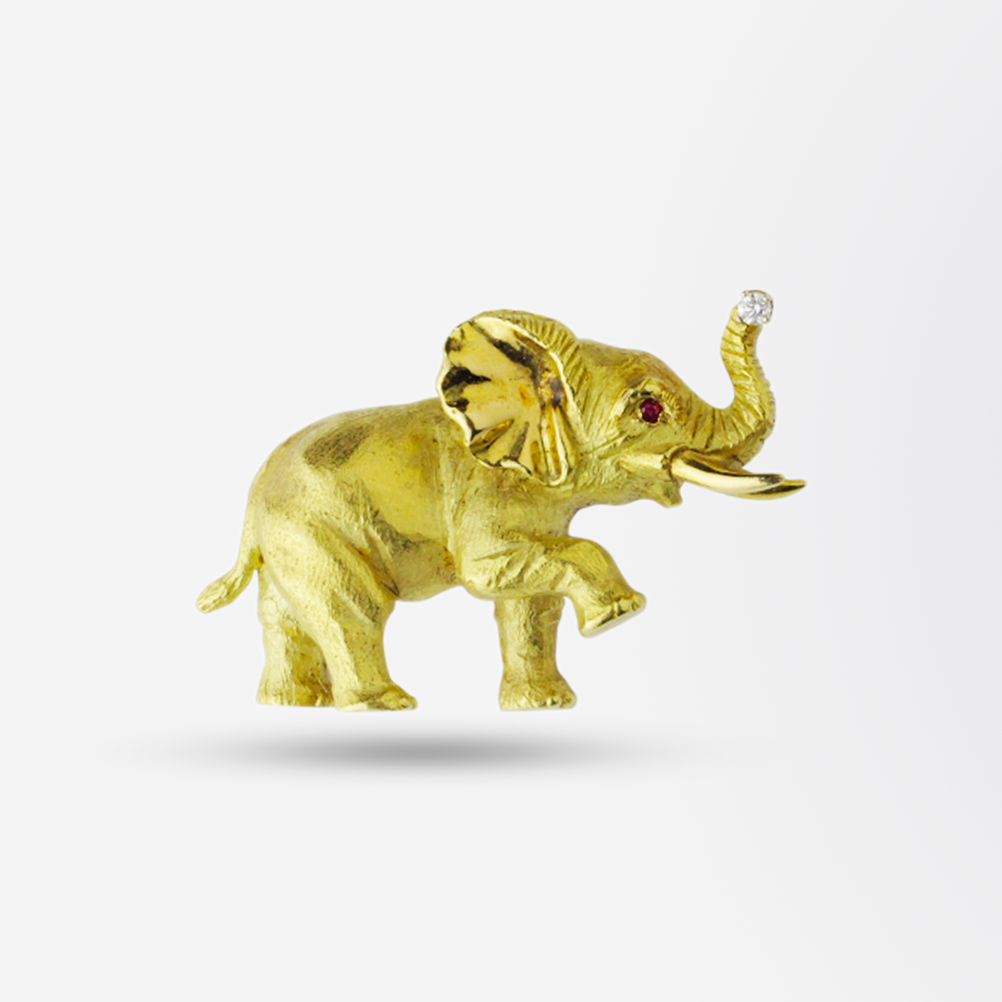 Gold 2025 elephant brooch