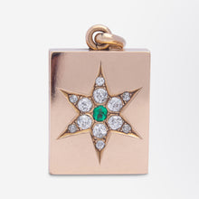 Load image into Gallery viewer, 9kt Rose Gold, Emerald &amp; Diamond Locket
