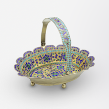 Load image into Gallery viewer, Silver and Enamel Basket