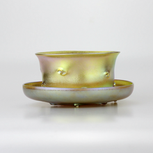 Load image into Gallery viewer, Tiffany Studios Favrile Bowl and Saucer - The Antique Guild