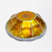 Load image into Gallery viewer, Hand Blown Iridescent Gold Favrile Glass Bowl by Tiffany Studios
