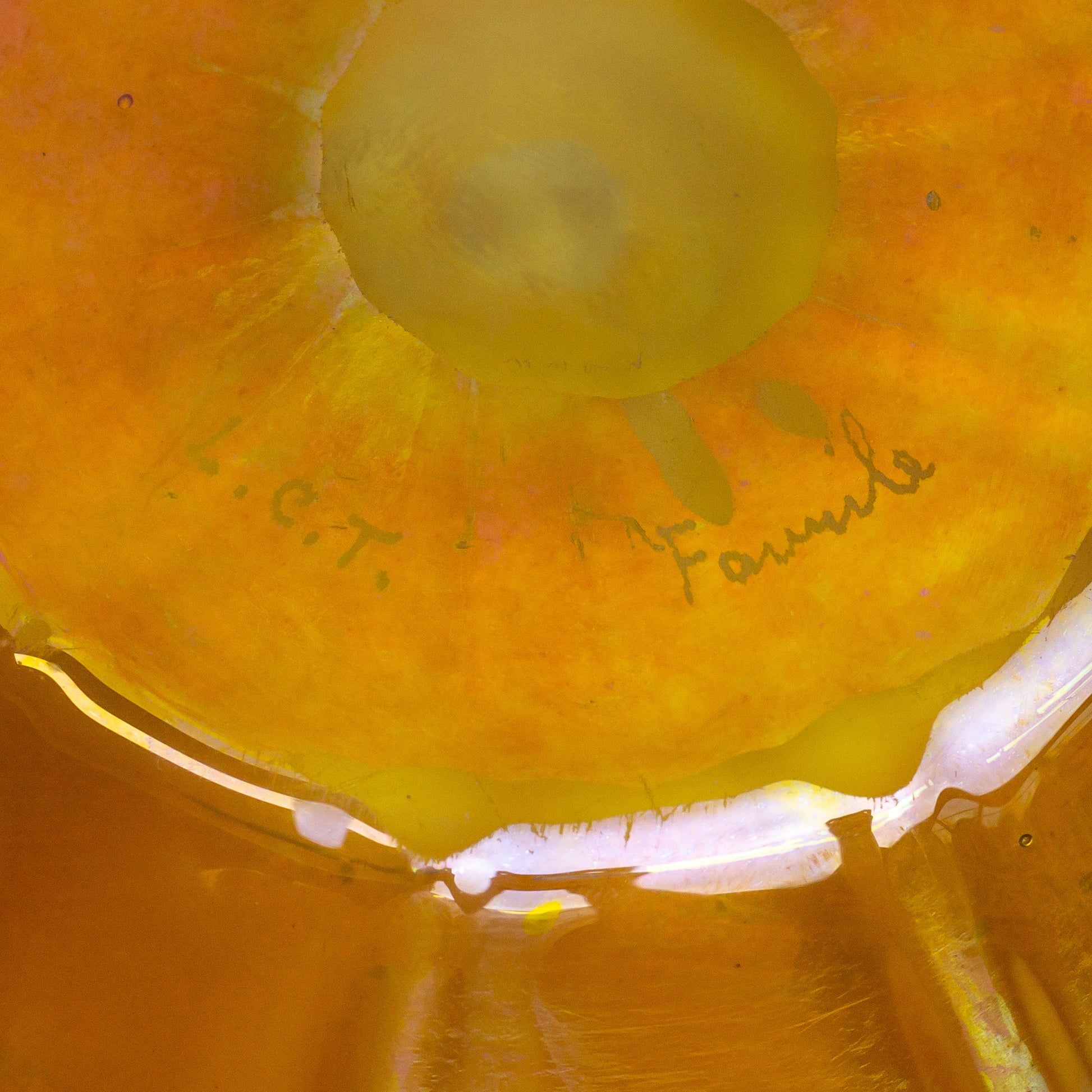 Hand Blown Iridescent Gold Favrile Glass Bowl by Tiffany Studios