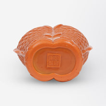 Load image into Gallery viewer, Chinese Orange &#39;Peking Glass&#39; Fish Vase