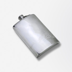 Large, Silver Plated Spirit Flask