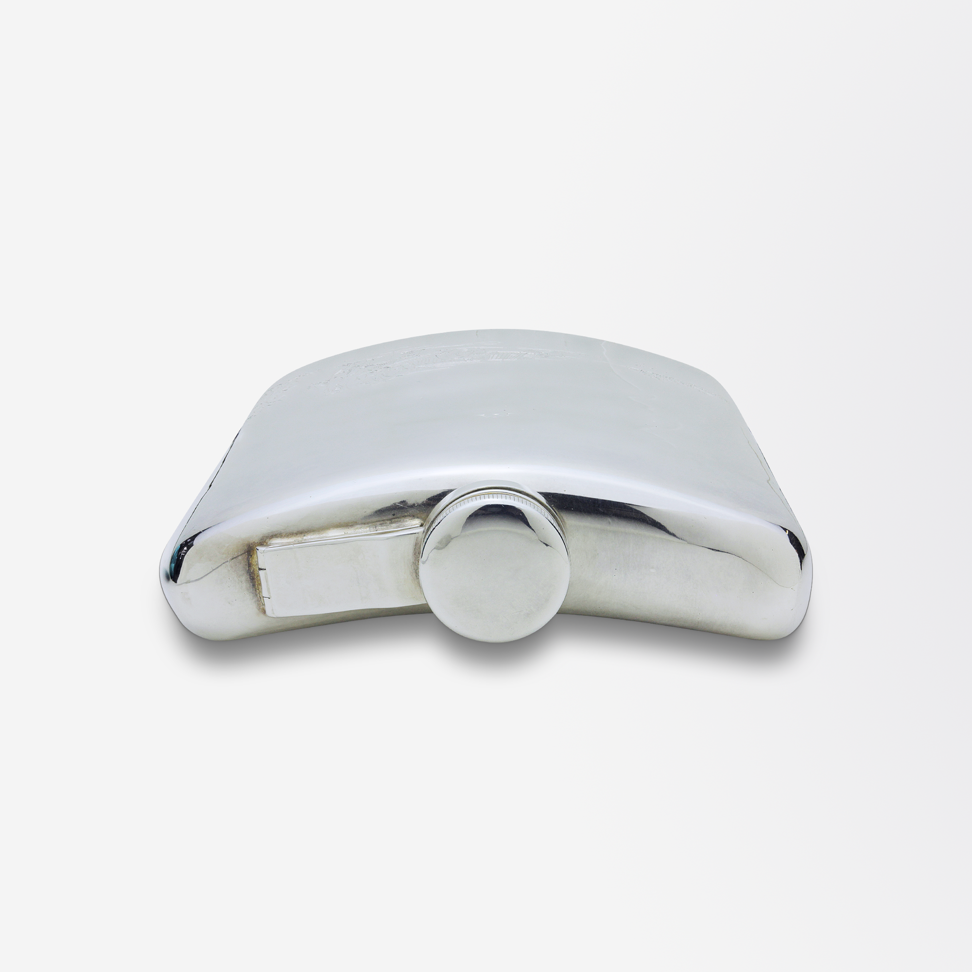 Grande flasque à alcool plaquée argent