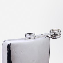 Load image into Gallery viewer, Large, Silver Plated Spirit Flask