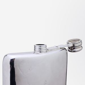 Large, Silver Plated Spirit Flask
