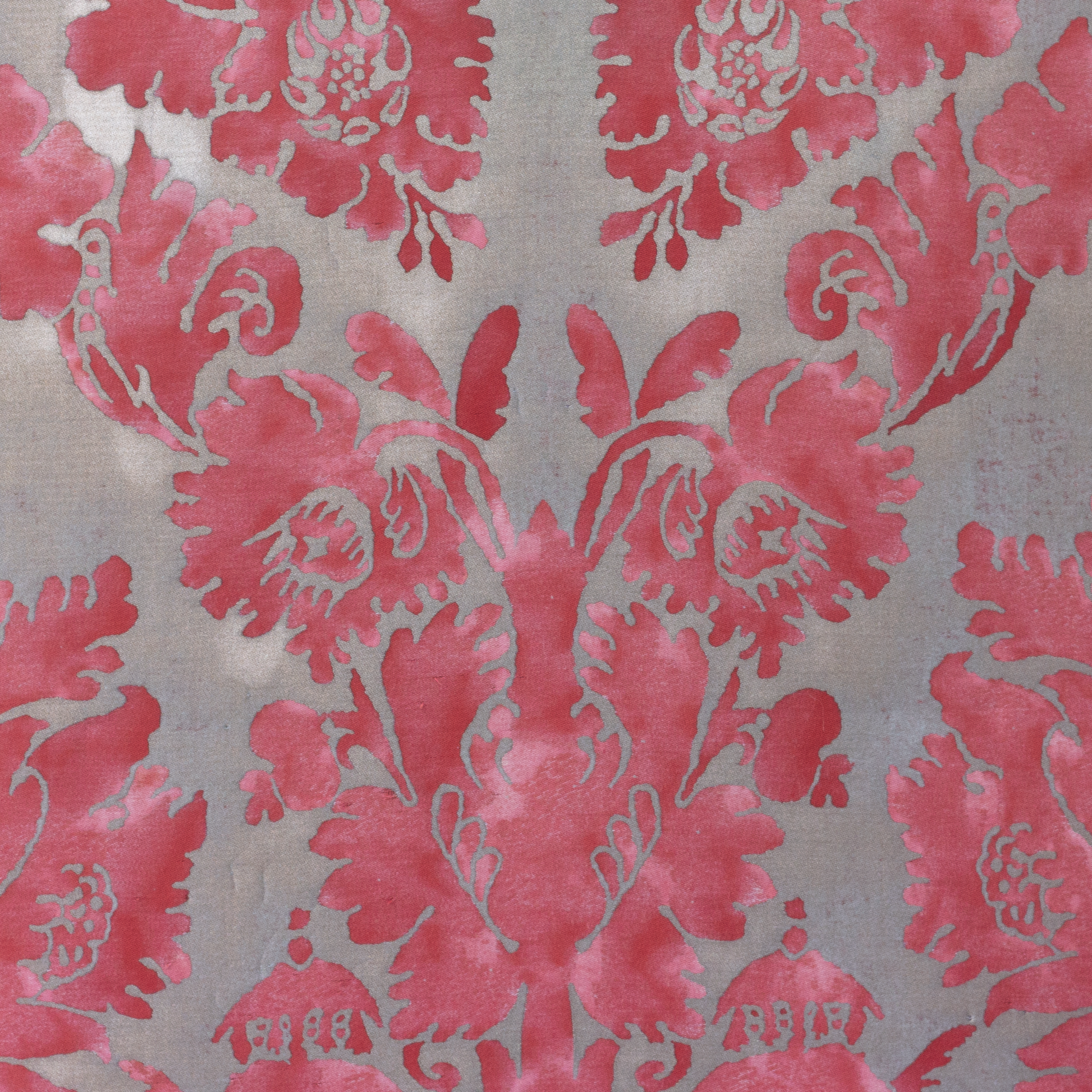 Fauteuils hollandais en noyer de la fin du XIXe siècle, recouverts de tissu Fortuny