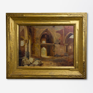 G. Digby Oil on Canvas in Carved Gilt Timber Frame by Walfred Thulin