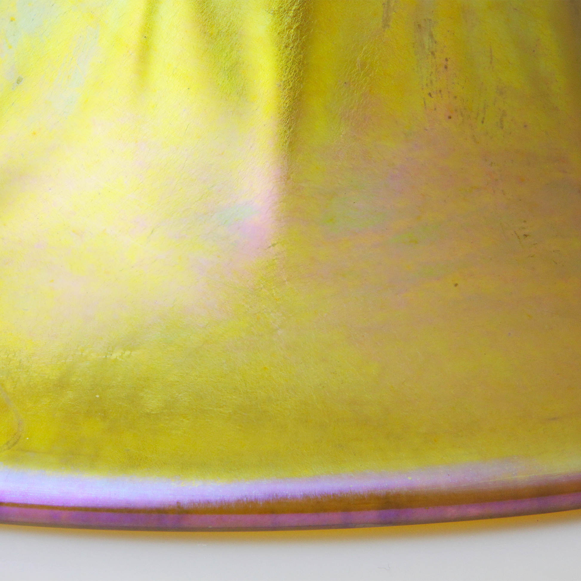 Tiffany Studios Glass and Bronze Trumpet Vase