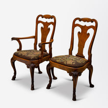 Load image into Gallery viewer, Set of 8 George I Style Chairs with Needlepoint Seats