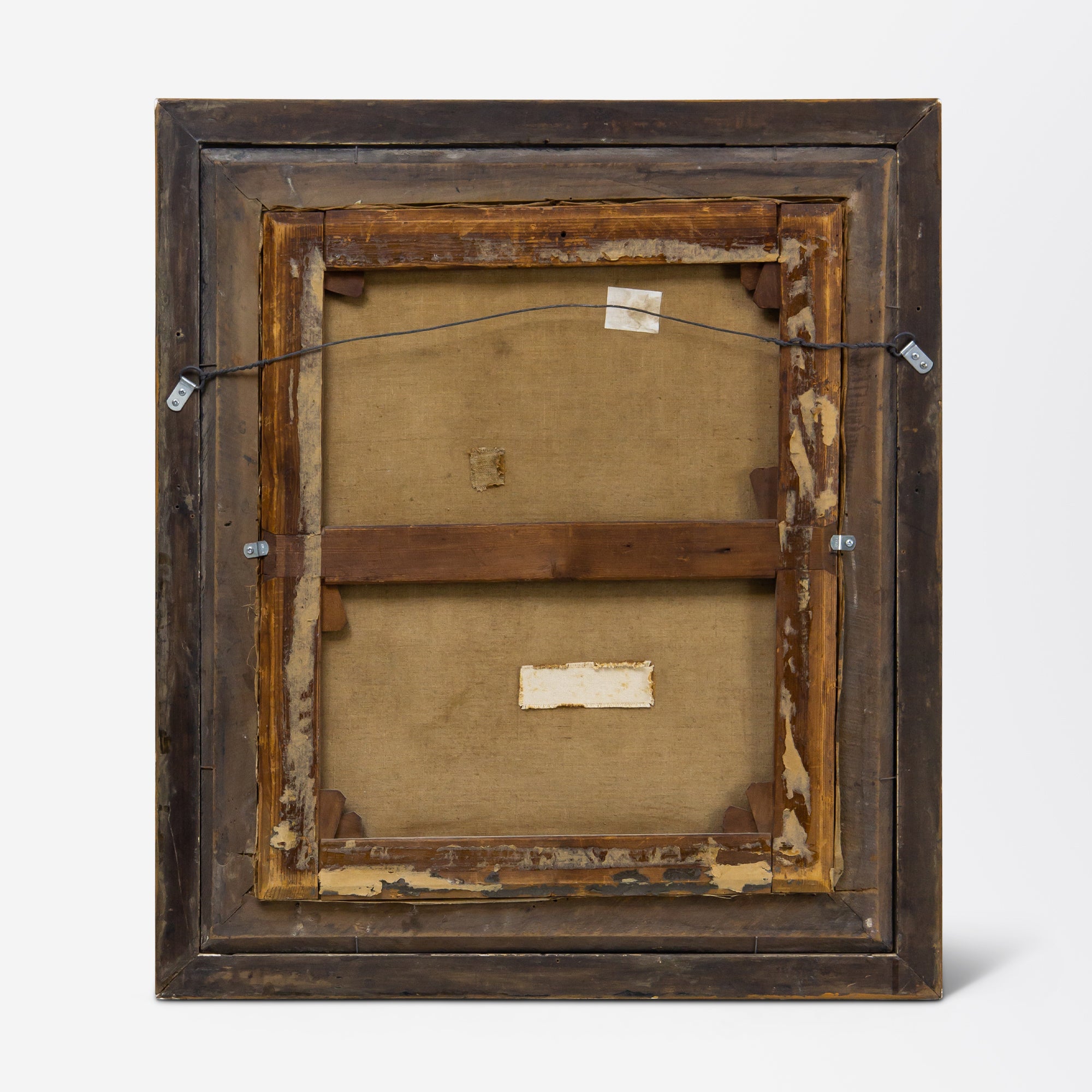 Portrait géorgien d'un gentilhomme dans son cadre doré à l'eau d'origine