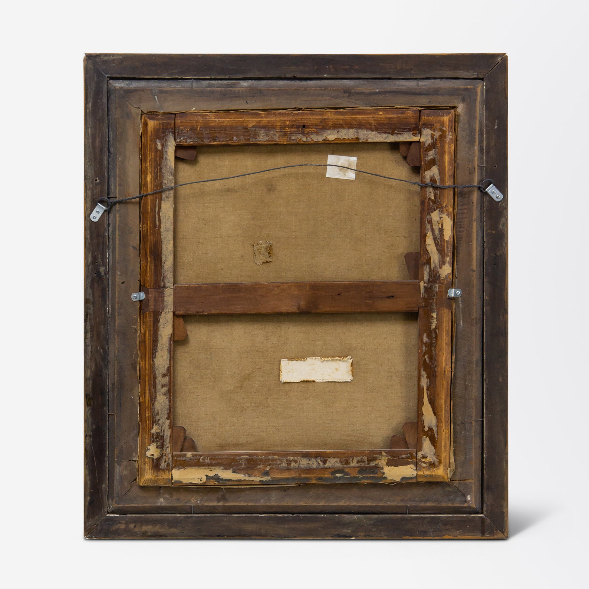 Portrait géorgien d'un gentilhomme dans son cadre doré à l'eau d'origine