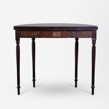 Load image into Gallery viewer, Sheraton Style, George III Period, Demilune Card Table
