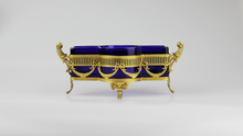 Load image into Gallery viewer, Late Victorian, Neoclassical Style, Gilt Silver and Cobalt Glass Centrepiece