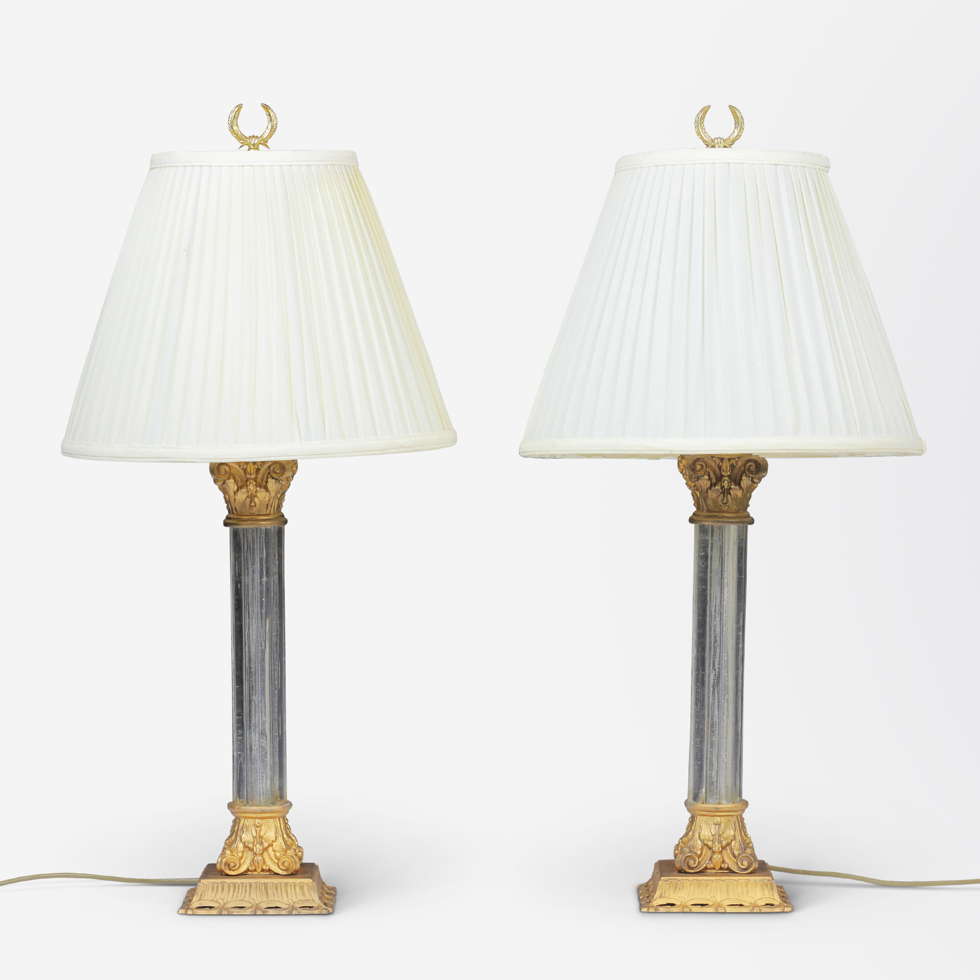Pair of online gold lamps
